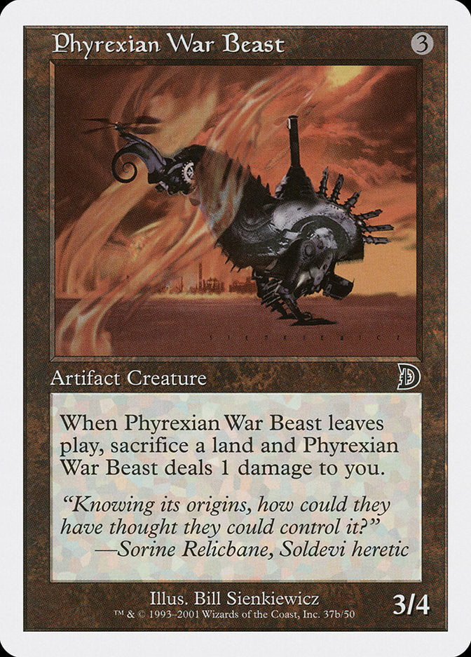 Phyrexian War Beast (Signature on Right) [Deckmasters] | Silver Goblin