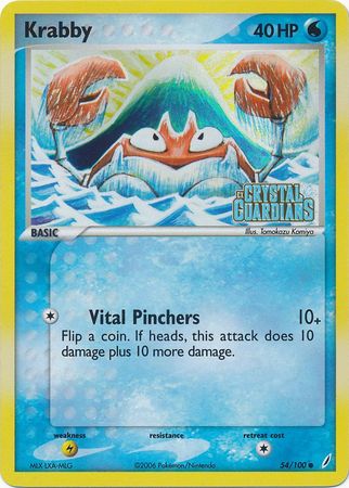 Krabby (54/100) (Stamped) [EX: Crystal Guardians] | Silver Goblin