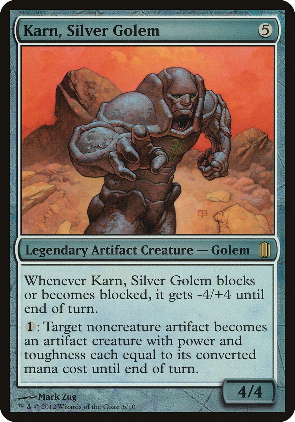 Karn, Silver Golem (Oversized) [Commander's Arsenal Oversized] | Silver Goblin