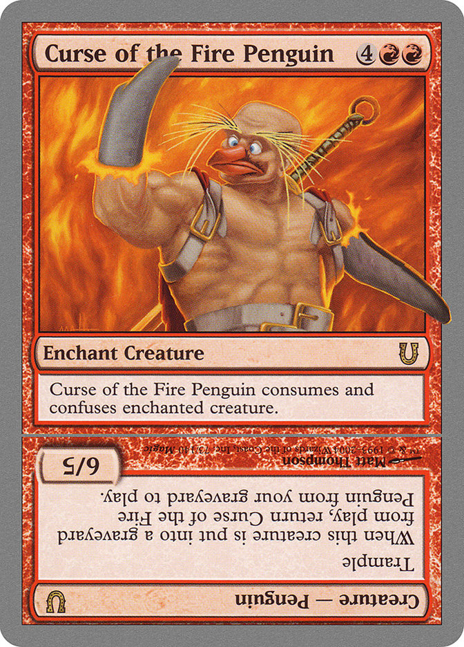 Curse of the Fire Penguin // Curse of the Fire Penguin Creature [Unhinged] | Silver Goblin