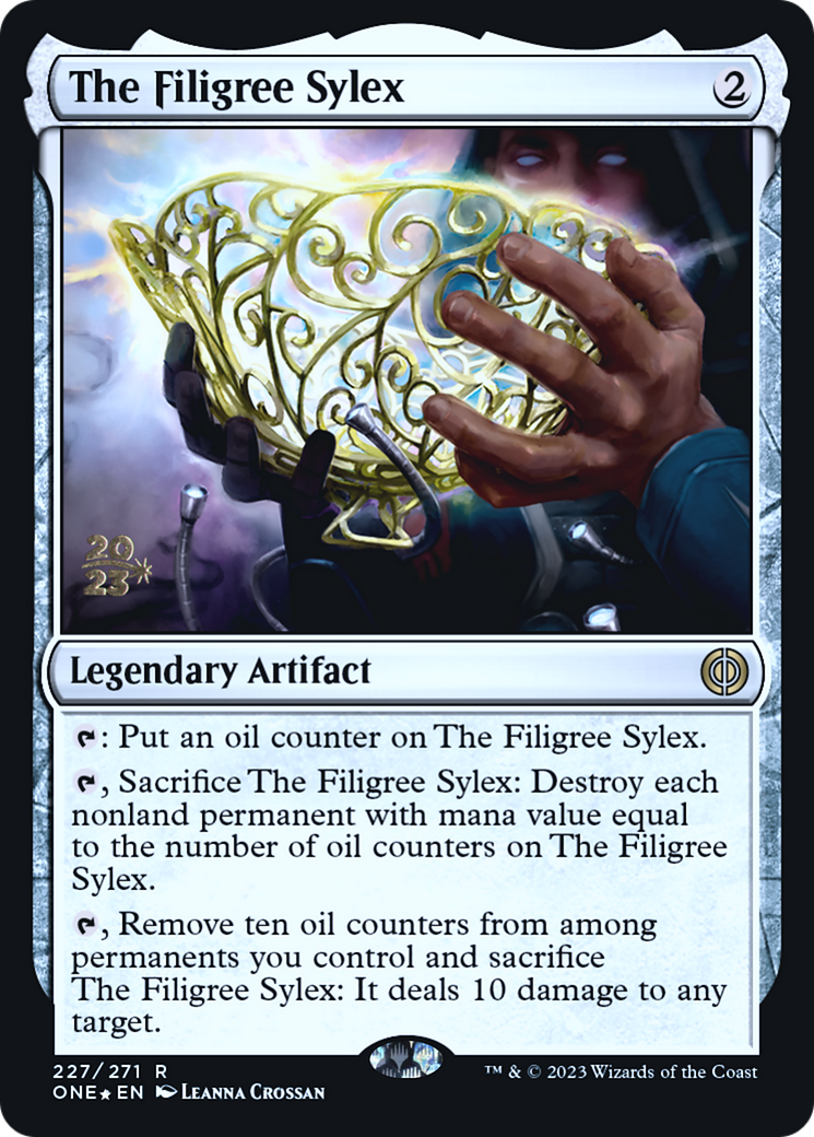 The Filigree Sylex [Phyrexia: All Will Be One Prerelease Promos] | Silver Goblin