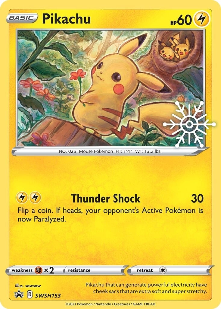 Pikachu (SWSH153) (Holiday Calendar) [Sword & Shield: Black Star Promos] | Silver Goblin