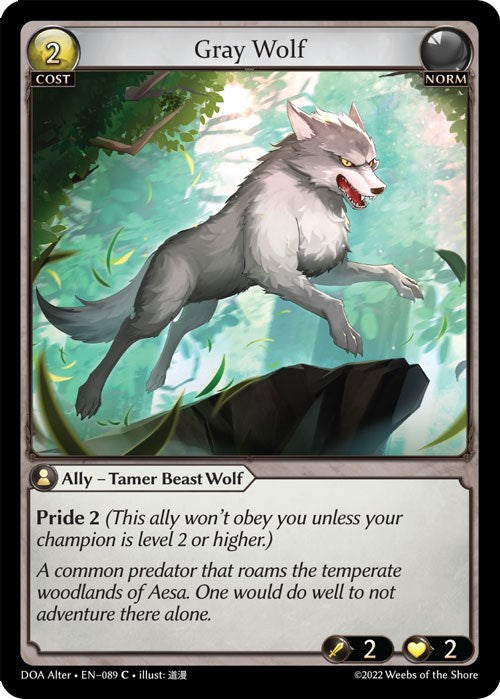 Gray Wolf (089) [Dawn of Ashes: Alter Edition] | Silver Goblin