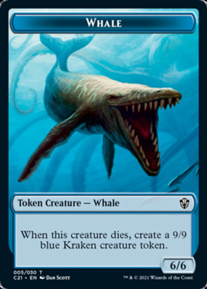 Beast (010) // Whale Double-Sided Token [Commander 2021 Tokens] | Silver Goblin