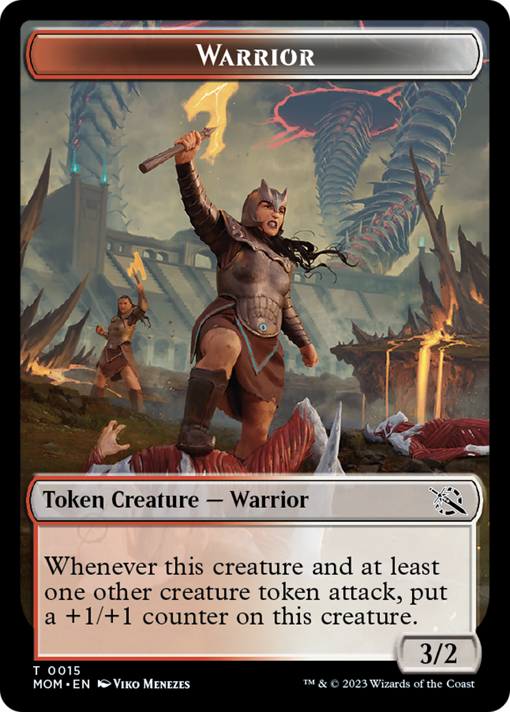 Warrior // Spirit (13) Double-Sided Token [March of the Machine Tokens] | Silver Goblin