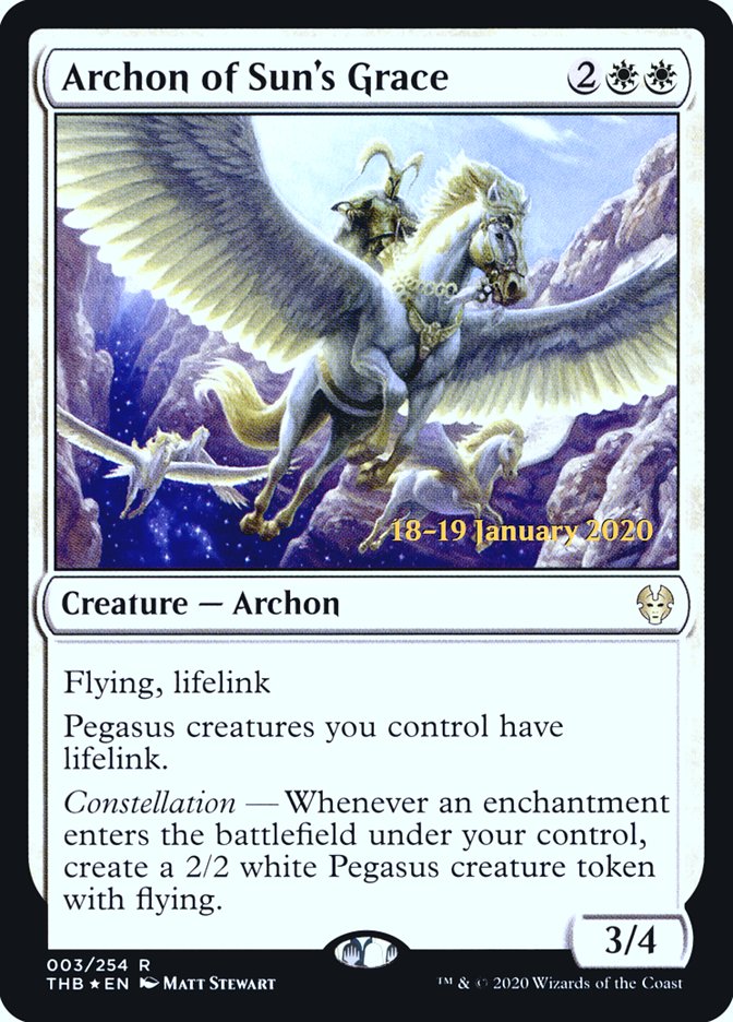 Archon of Sun's Grace [Theros Beyond Death Prerelease Promos] | Silver Goblin