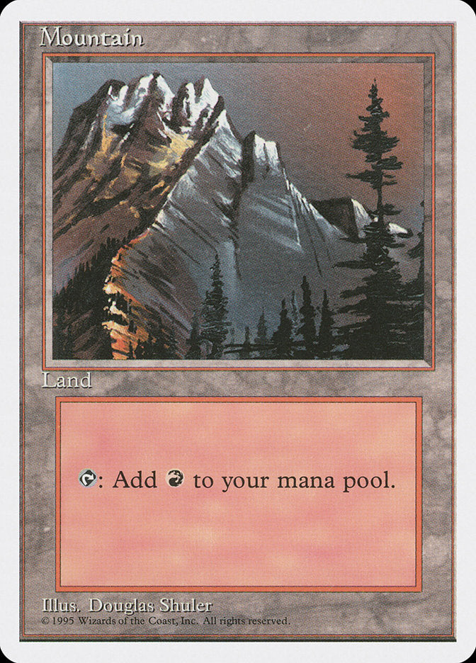 Mountain (Snow Top / Highest Point on Left) [Fourth Edition] | Silver Goblin