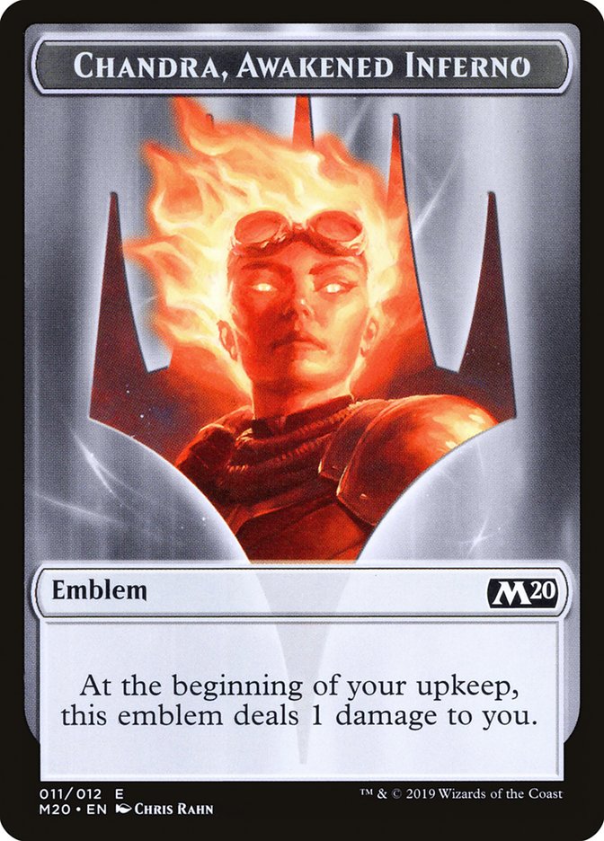 Chandra, Awakened Inferno Emblem [Core Set 2020 Tokens] | Silver Goblin