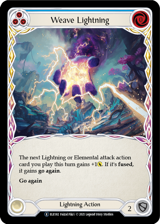 Weave Lightning (Blue) [U-ELE182] (Tales of Aria Unlimited)  Unlimited Normal | Silver Goblin