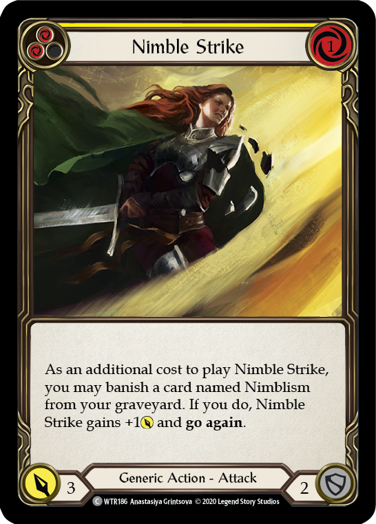 Nimble Strike (Yellow) [U-WTR186] (Welcome to Rathe Unlimited)  Unlimited Rainbow Foil | Silver Goblin