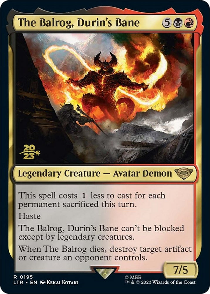 The Balrog, Durin's Bane [The Lord of the Rings: Tales of Middle-Earth Prerelease Promos] | Silver Goblin