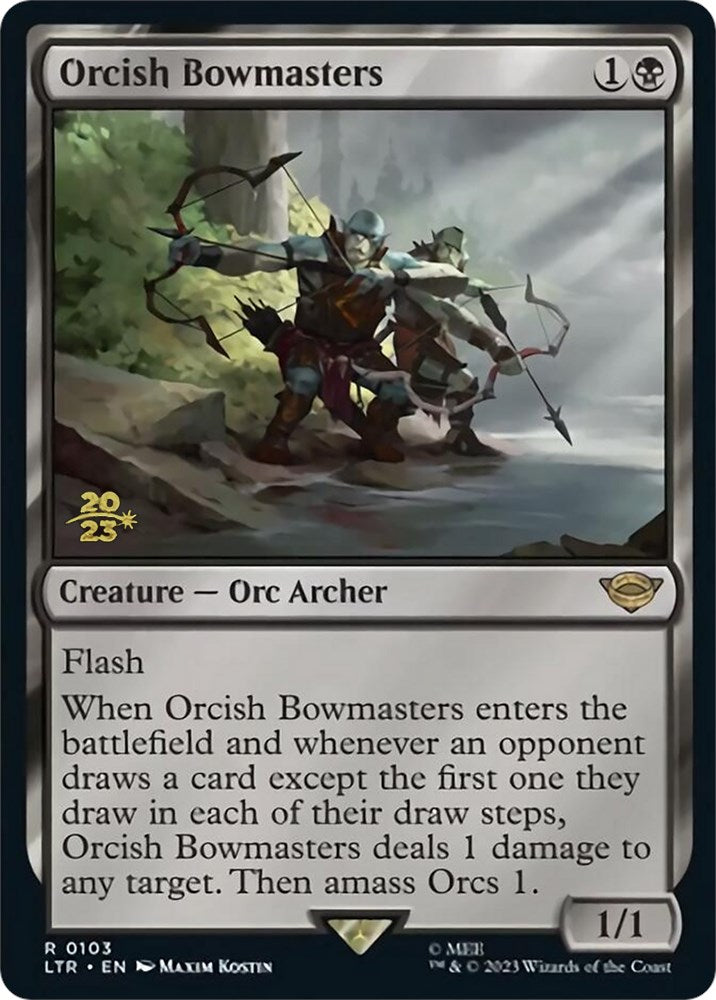 Orcish Bowmasters [The Lord of the Rings: Tales of Middle-Earth Prerelease Promos] | Silver Goblin