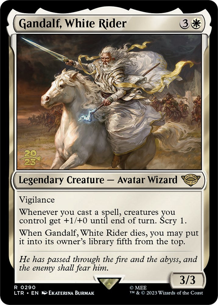 Gandalf, White Rider [The Lord of the Rings: Tales of Middle-Earth Prerelease Promos] | Silver Goblin