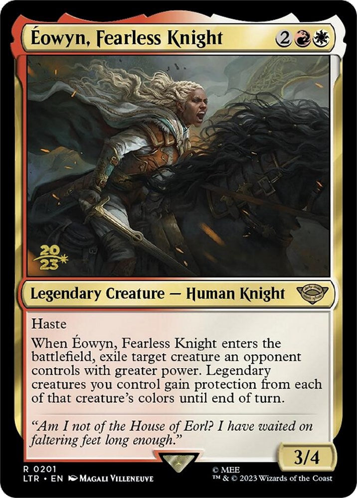 Eowyn, Fearless Knight [The Lord of the Rings: Tales of Middle-Earth Prerelease Promos] | Silver Goblin