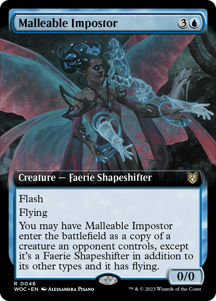 Malleable Impostor (Extended Art) [Wilds of Eldraine Commander] | Silver Goblin