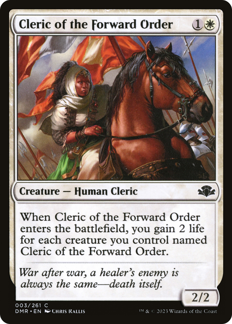 Cleric of the Forward Order [Dominaria Remastered] | Silver Goblin