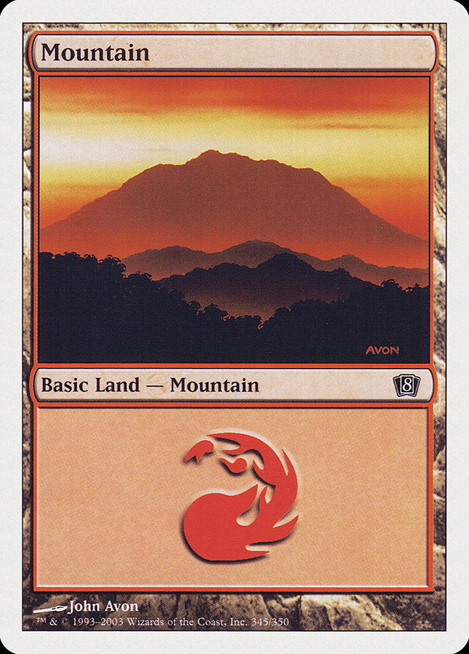 Mountain (345) [Eighth Edition] | Silver Goblin