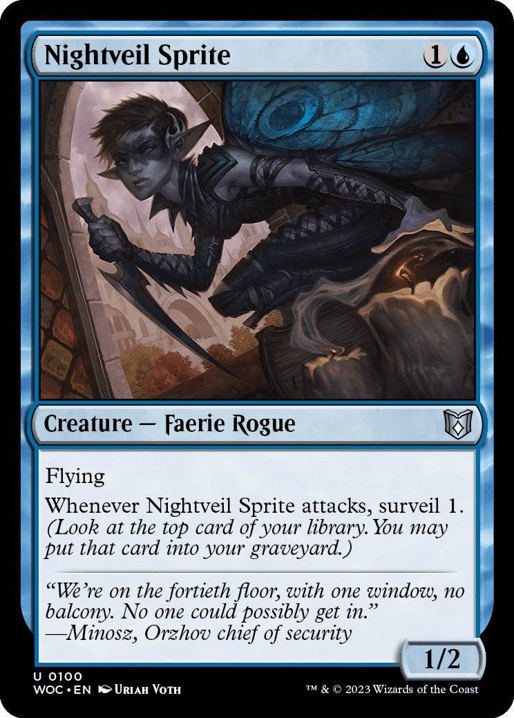 Nightveil Sprite [Wilds of Eldraine Commander] | Silver Goblin
