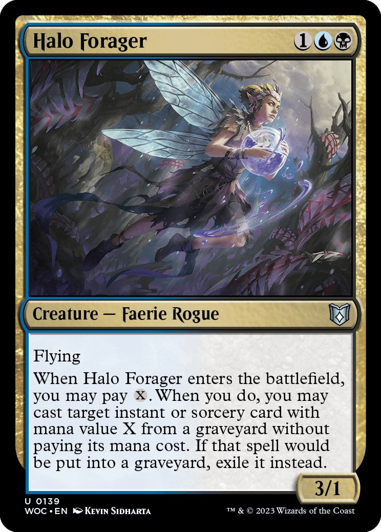 Halo Forager [Wilds of Eldraine Commander] | Silver Goblin