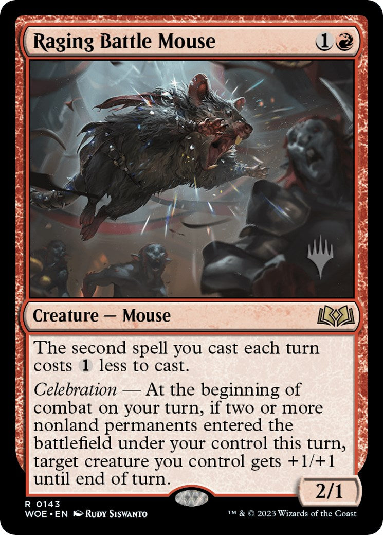 Raging Battle Mouse (Promo Pack) [Wilds of Eldraine Promos] | Silver Goblin