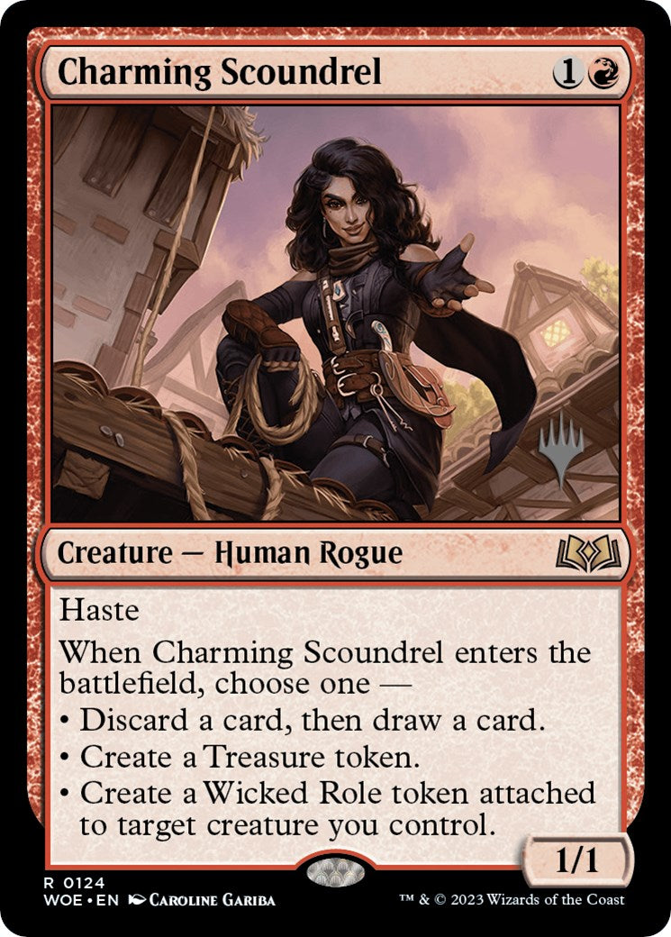 Charming Scoundrel (Promo Pack) [Wilds of Eldraine Promos] | Silver Goblin