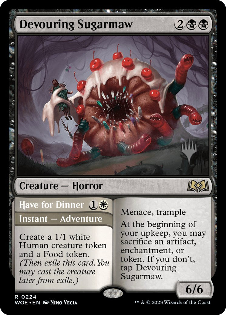 Devouring Sugarmaw // Have for Dinner(Promo Pack) [Wilds of Eldraine Promos] | Silver Goblin