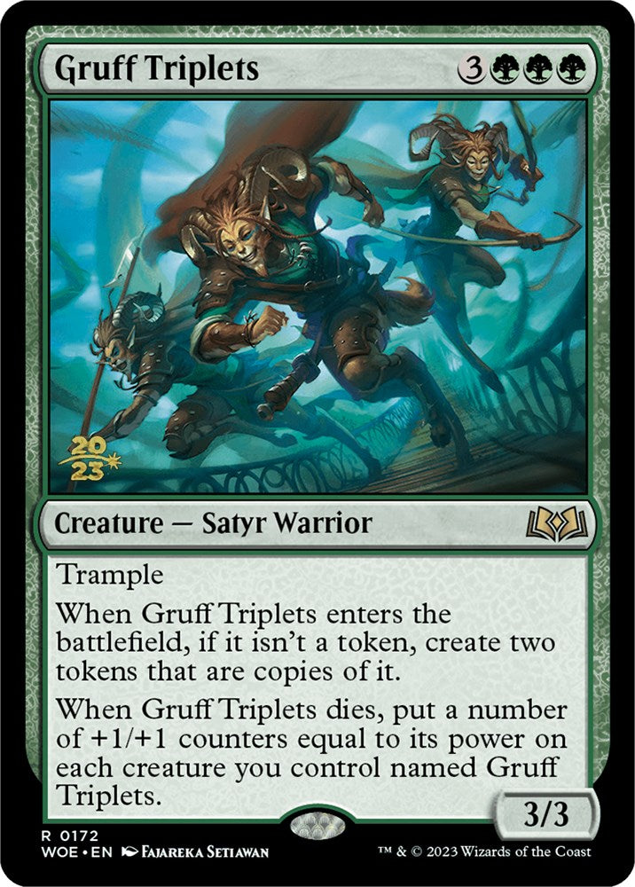 Gruff Triplets [Wilds of Eldraine Prerelease Promos] | Silver Goblin