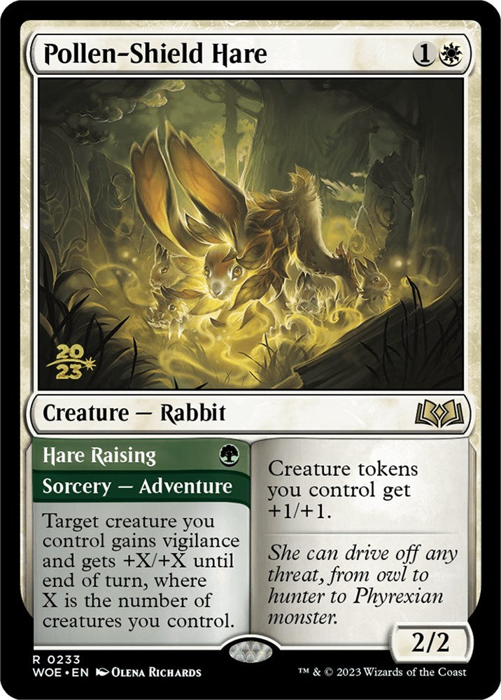 Pollen-Shield Hare // Hare Raising [Wilds of Eldraine Prerelease Promos] | Silver Goblin