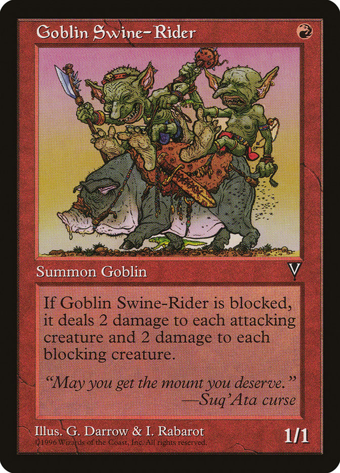 Goblin Swine-Rider [Visions] | Silver Goblin