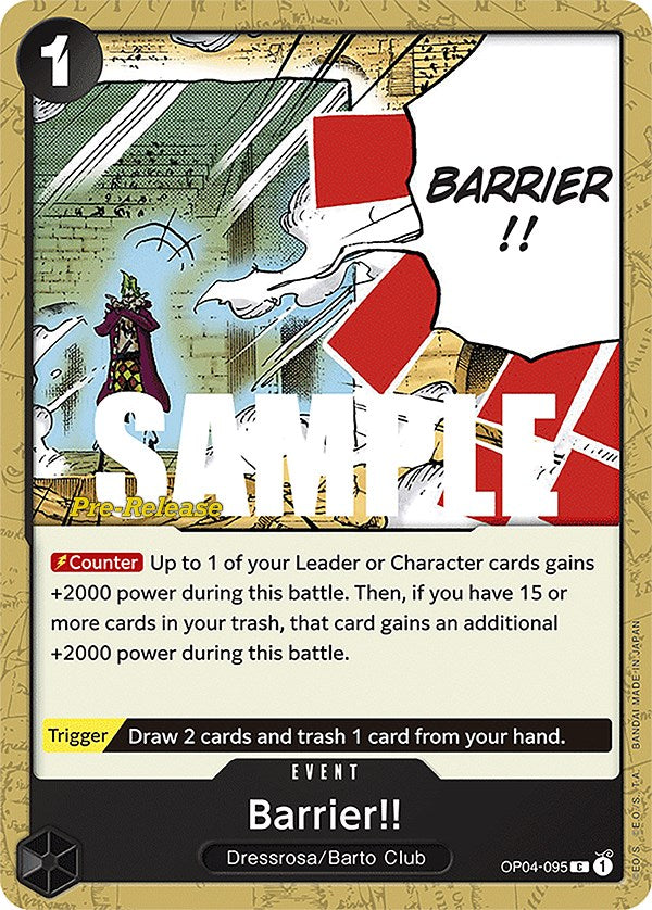 Barrier!! [Kingdoms of Intrigue Pre-Release Cards] | Silver Goblin