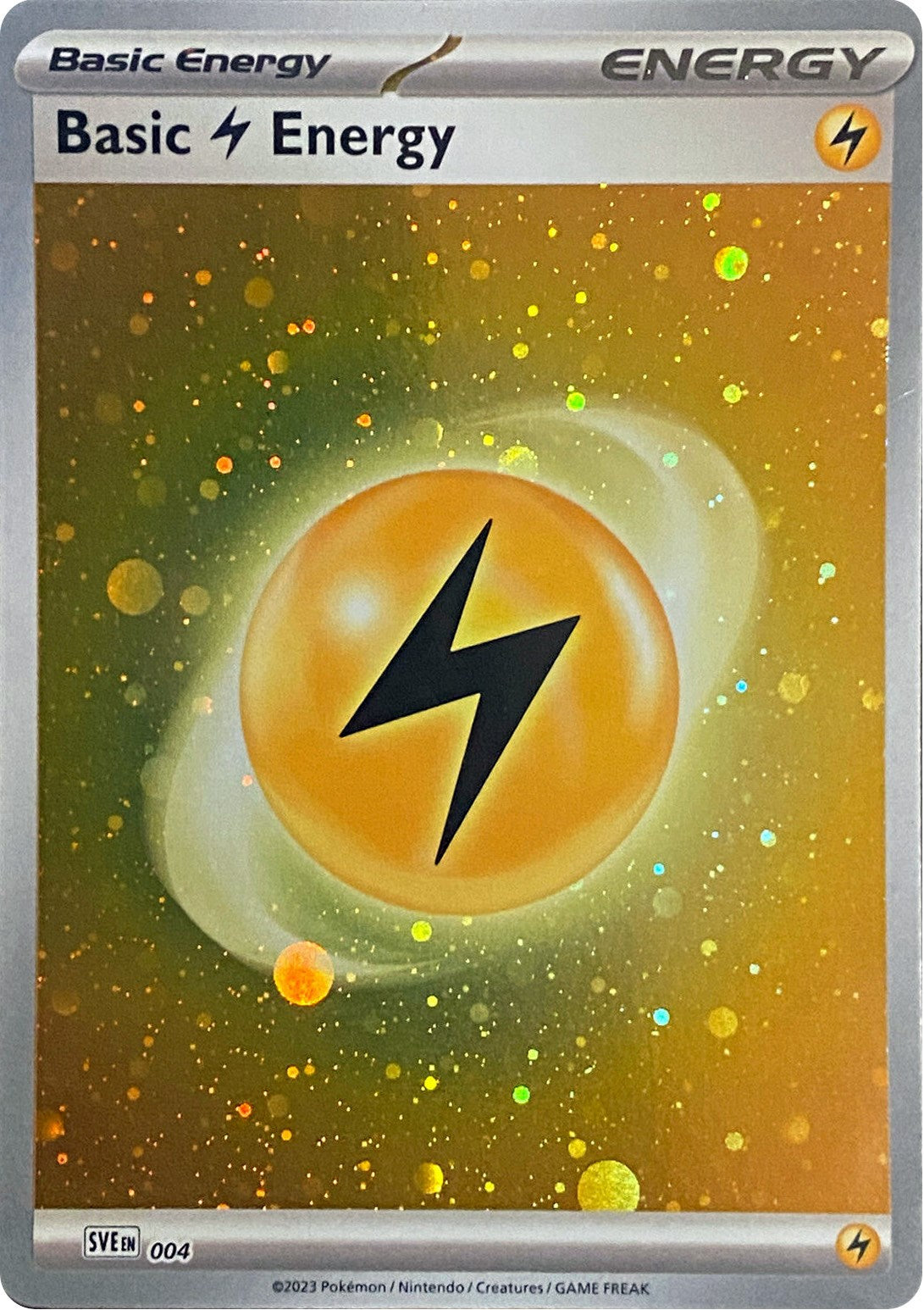 Basic Lightning Energy (004) (Cosmos Holo) [Scarlet & Violet: Base Set] | Silver Goblin