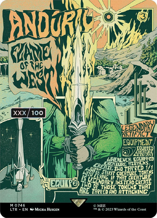 Anduril, Flame of the West (Borderless Poster) (Serialized) [The Lord of the Rings: Tales of Middle-Earth] | Silver Goblin