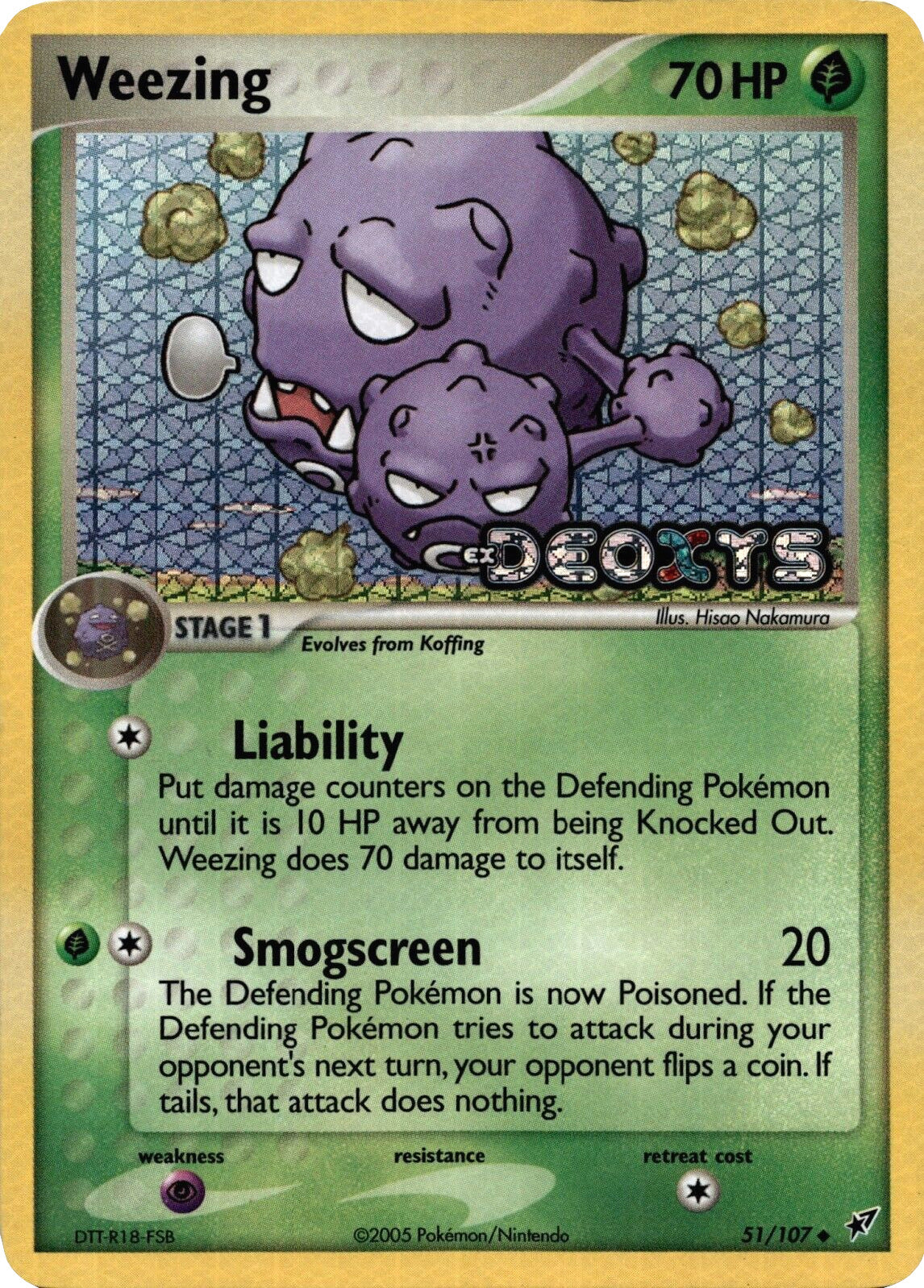 Weezing (51/107) (Stamped) [EX: Deoxys] | Silver Goblin
