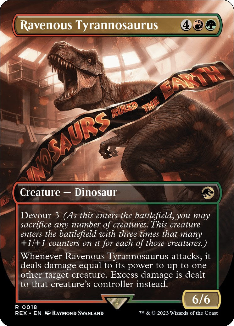 Ravenous Tyrannosaurus (Borderless) [Jurassic World Collection] | Silver Goblin