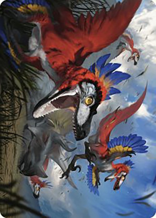 Wrathful Raptors Art Card [The Lost Caverns of Ixalan Art Series] | Silver Goblin