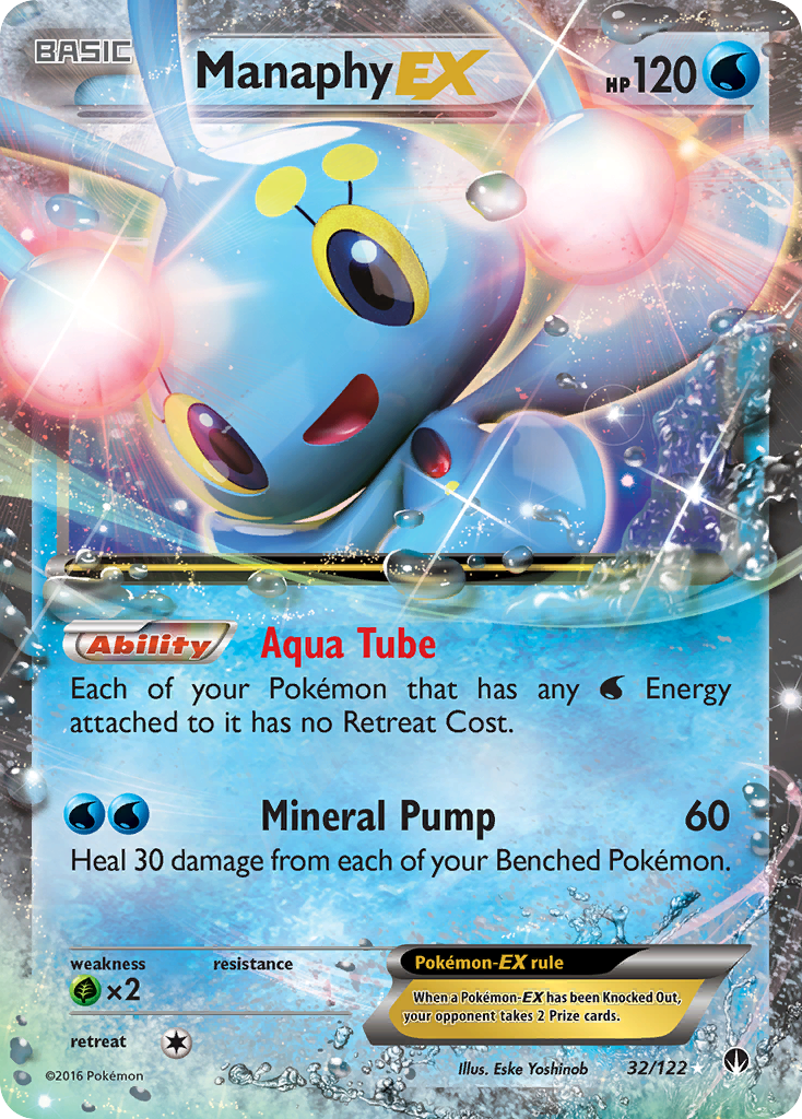 Manaphy EX (32/122) [XY: BREAKpoint] | Silver Goblin
