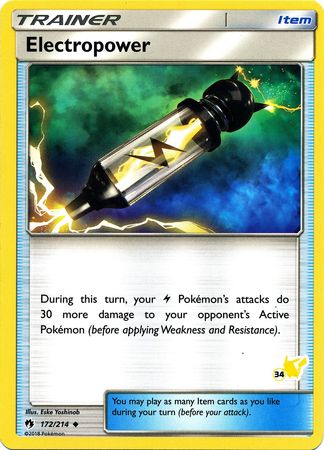 Electropower (172/214) (Pikachu Stamp #34) [Battle Academy 2020] | Silver Goblin