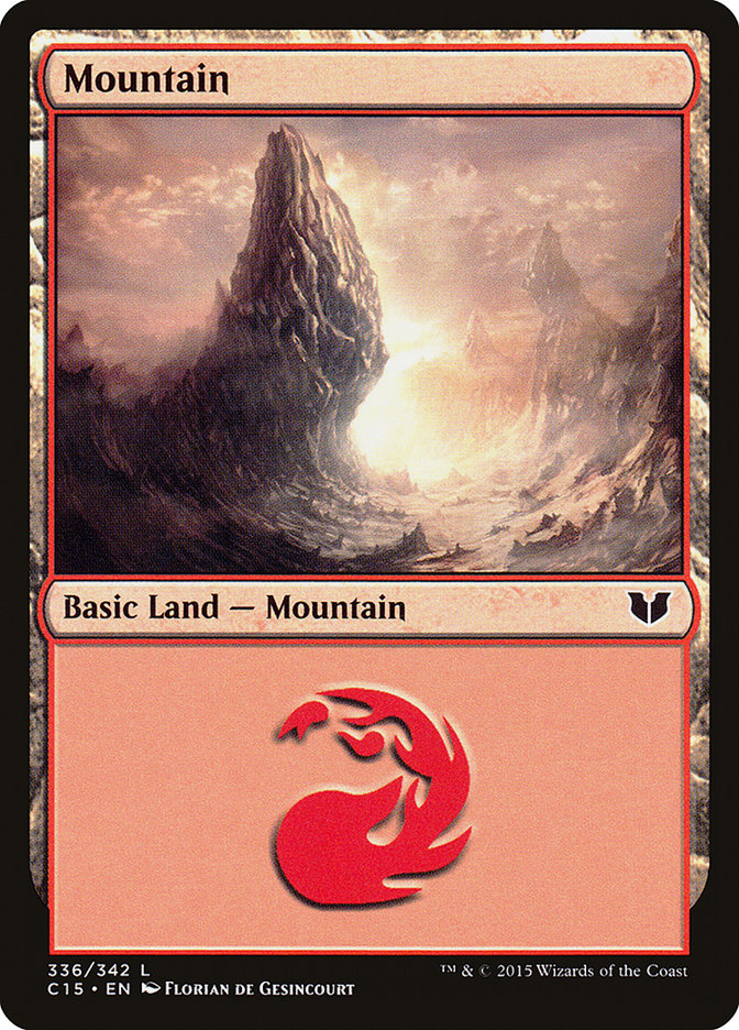 Mountain (336) [Commander 2015] | Silver Goblin