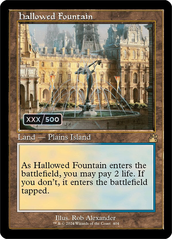 Hallowed Fountain (Retro) (Serialized) [Ravnica Remastered] | Silver Goblin