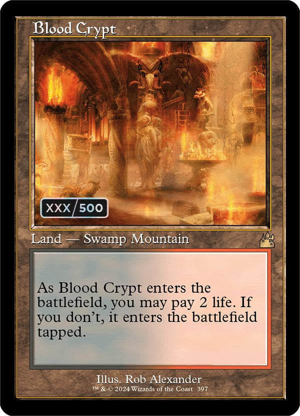 Blood Crypt (Retro) (Serialized) [Ravnica Remastered] | Silver Goblin