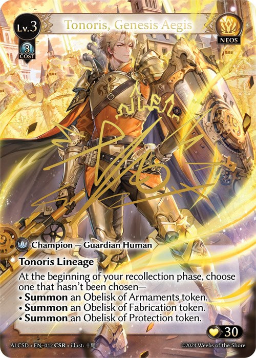 Tonoris, Genesis Aegis (12) [Alchemical Revolution: Starter Decks] | Silver Goblin