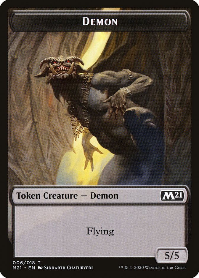 Demon Token [Core Set 2021 Tokens] | Silver Goblin