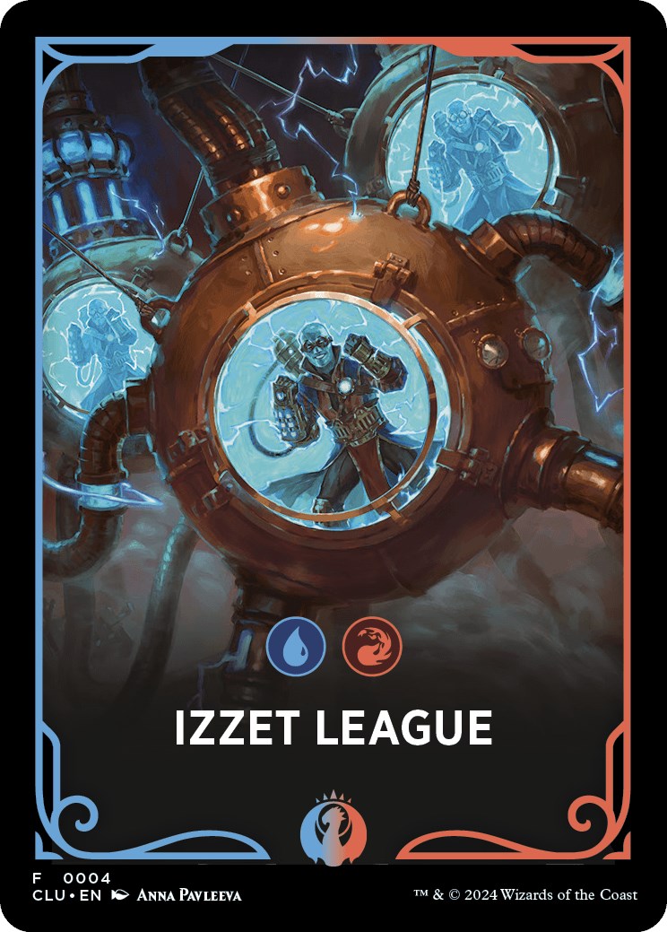 Izzet League Theme Card [Ravnica: Clue Edition Tokens] | Silver Goblin