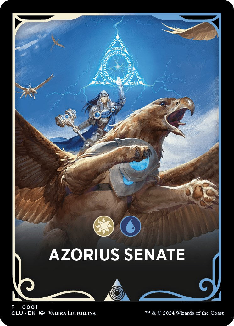 Azorius Senate Theme Card [Ravnica: Clue Edition Tokens] | Silver Goblin