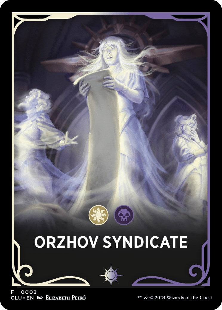 Orzhov Syndicate Theme Card [Ravnica: Clue Edition Tokens] | Silver Goblin
