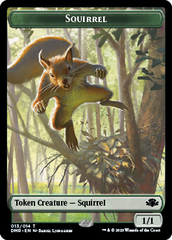 Zombie // Squirrel Double-Sided Token [Dominaria Remastered Tokens] | Silver Goblin