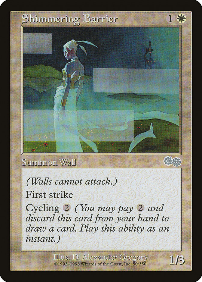 Shimmering Barrier [Urza's Saga] | Silver Goblin