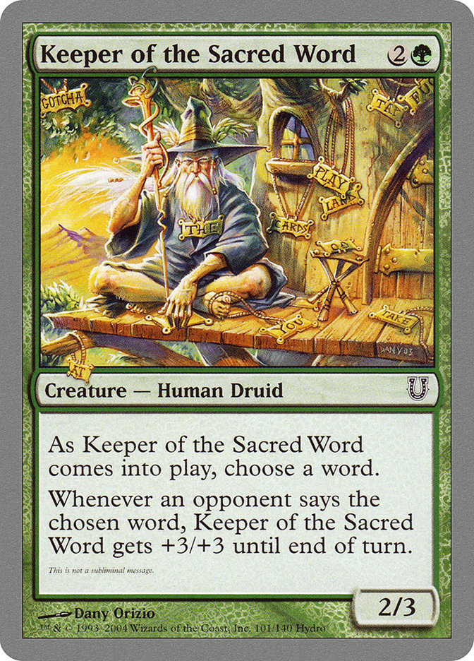 Keeper of the Sacred Word [Unhinged] | Silver Goblin