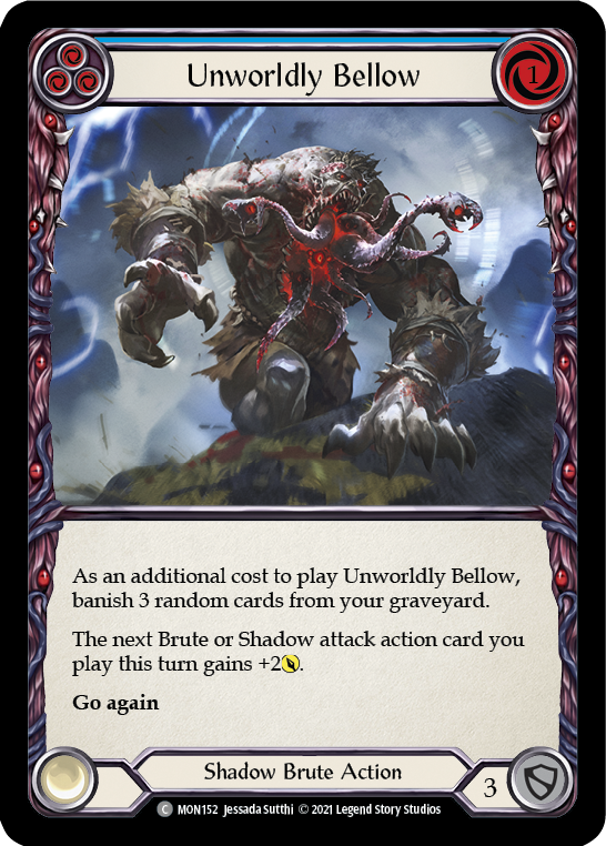 Unworldly Bellow (Blue) [MON152] (Monarch)  1st Edition Normal | Silver Goblin