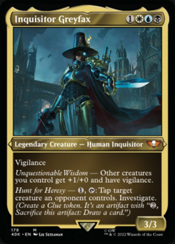Inquisitor Greyfax (Display Commander) (Surge Foil) [Warhammer 40,000] | Silver Goblin